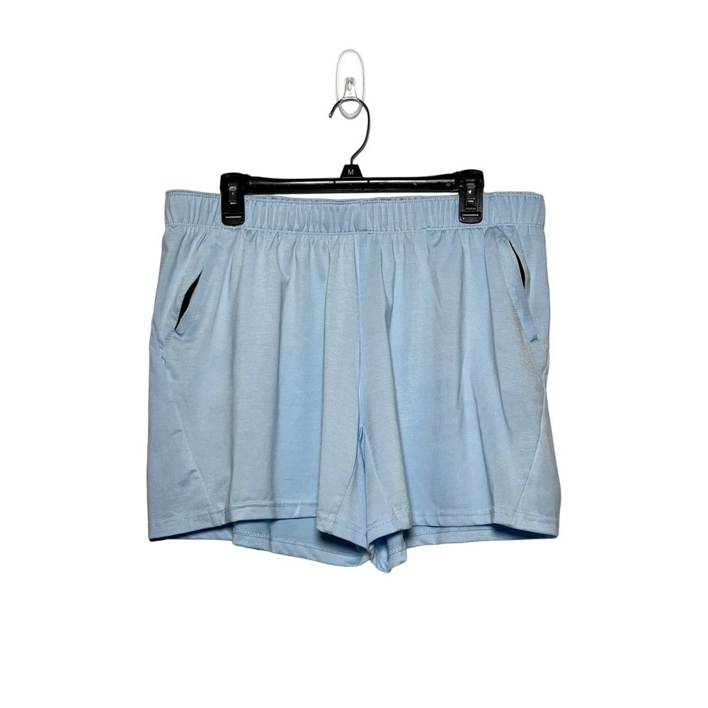 Liberty Pro sky blue XL zip pockets with tie string band sports athletic short